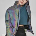 Holographic Jacket Holographic Puffer Jacket ReflectiveClo, 44% OFF